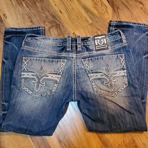 Rock Revival Bridge men's boot cut jeans 40x32
